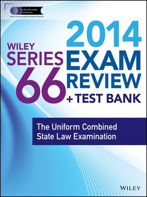 cover image of Wiley Series 66 Exam Review 2014 + Test Bank